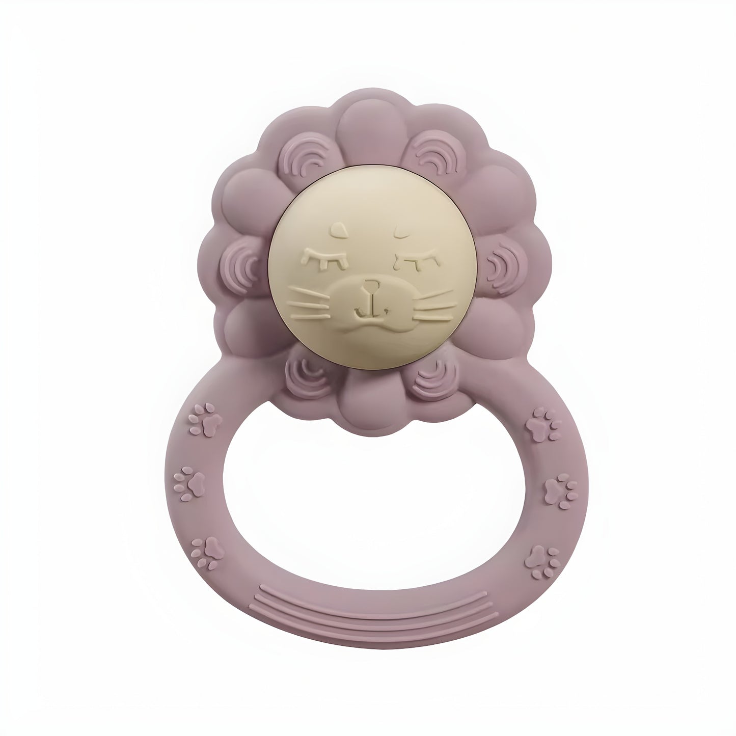 Baby Lion Rattle Silicone Teether Ring