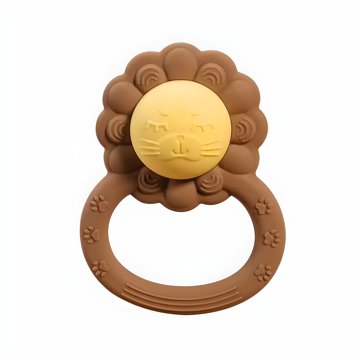 Baby Lion Rattle Silicone Teether Ring