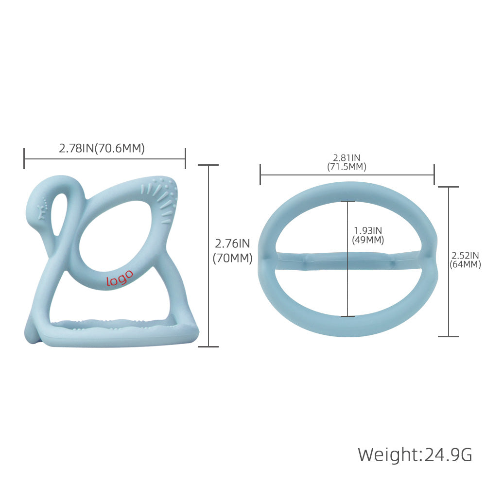 Baby Swan Silicone Teether Ring