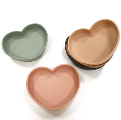 Heart Shaped Silicone Suction Plates