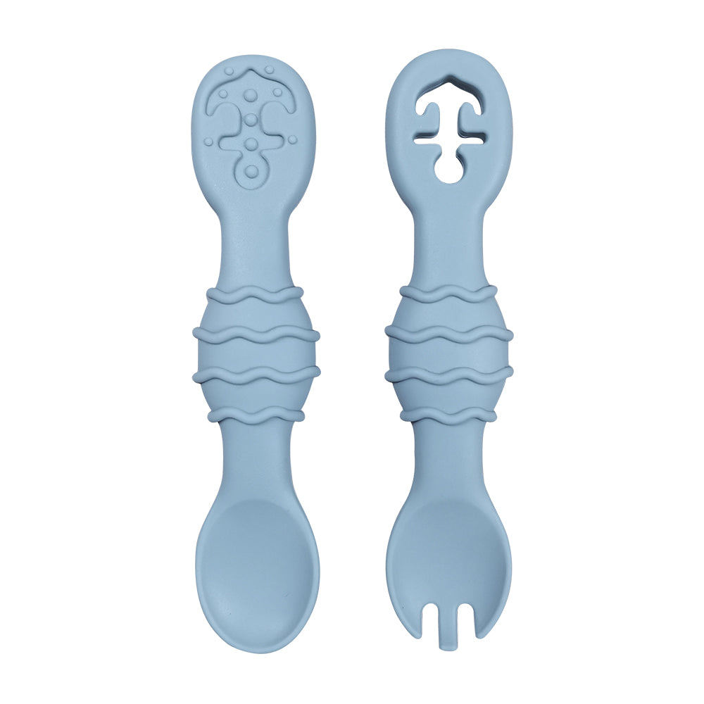 Silicone Baby Spoon and Fork Set