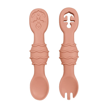 Silicone Baby Spoon and Fork Set