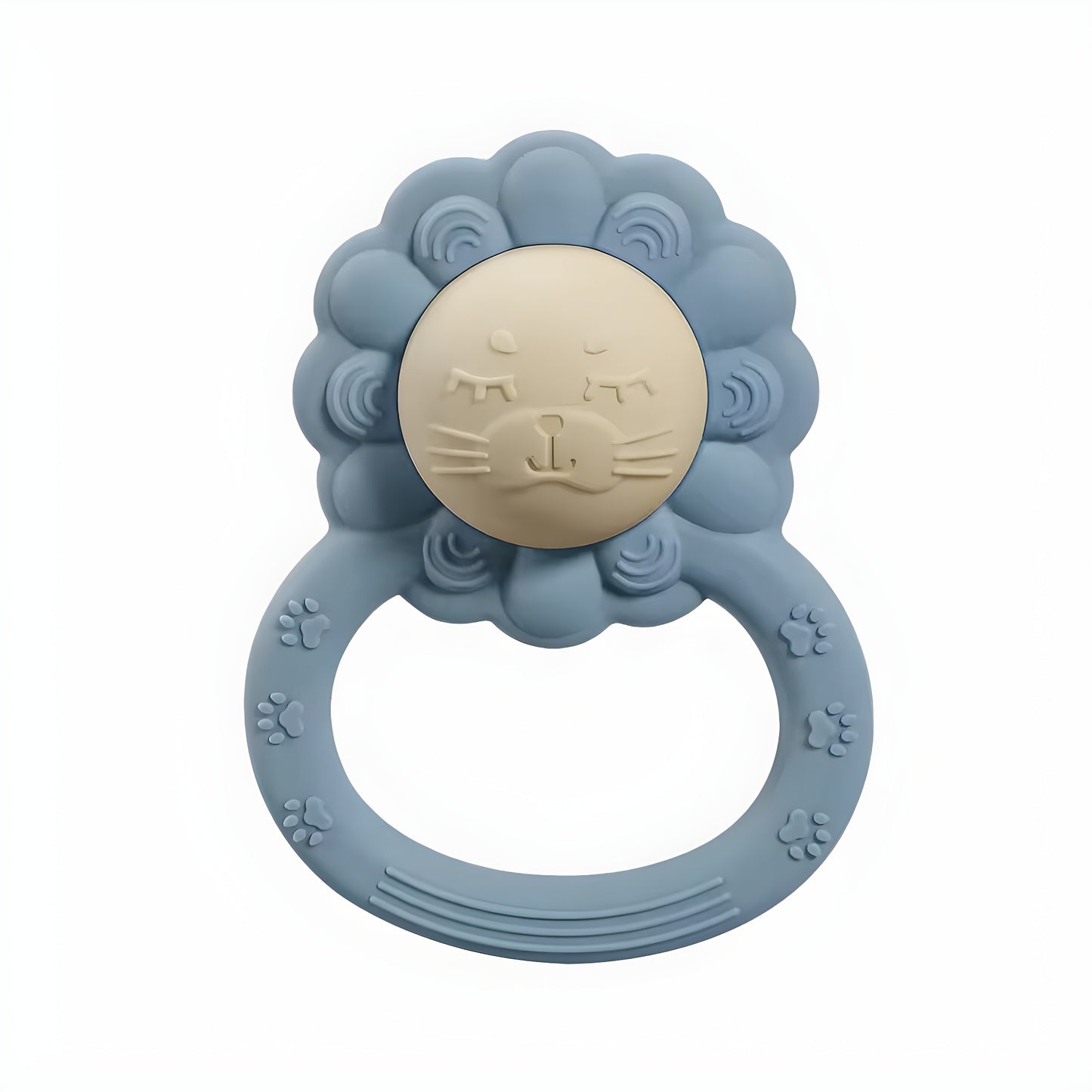 Baby Lion Rattle Silicone Teether Ring