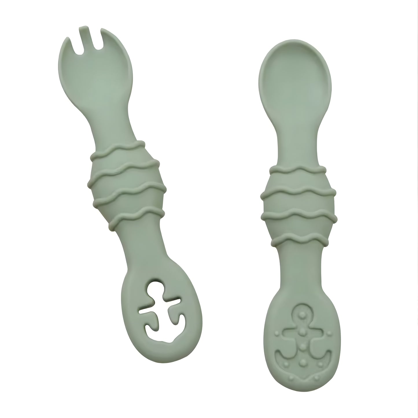 Silicone Baby Spoon and Fork Set