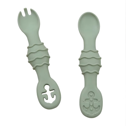 Silicone Baby Spoon and Fork Set