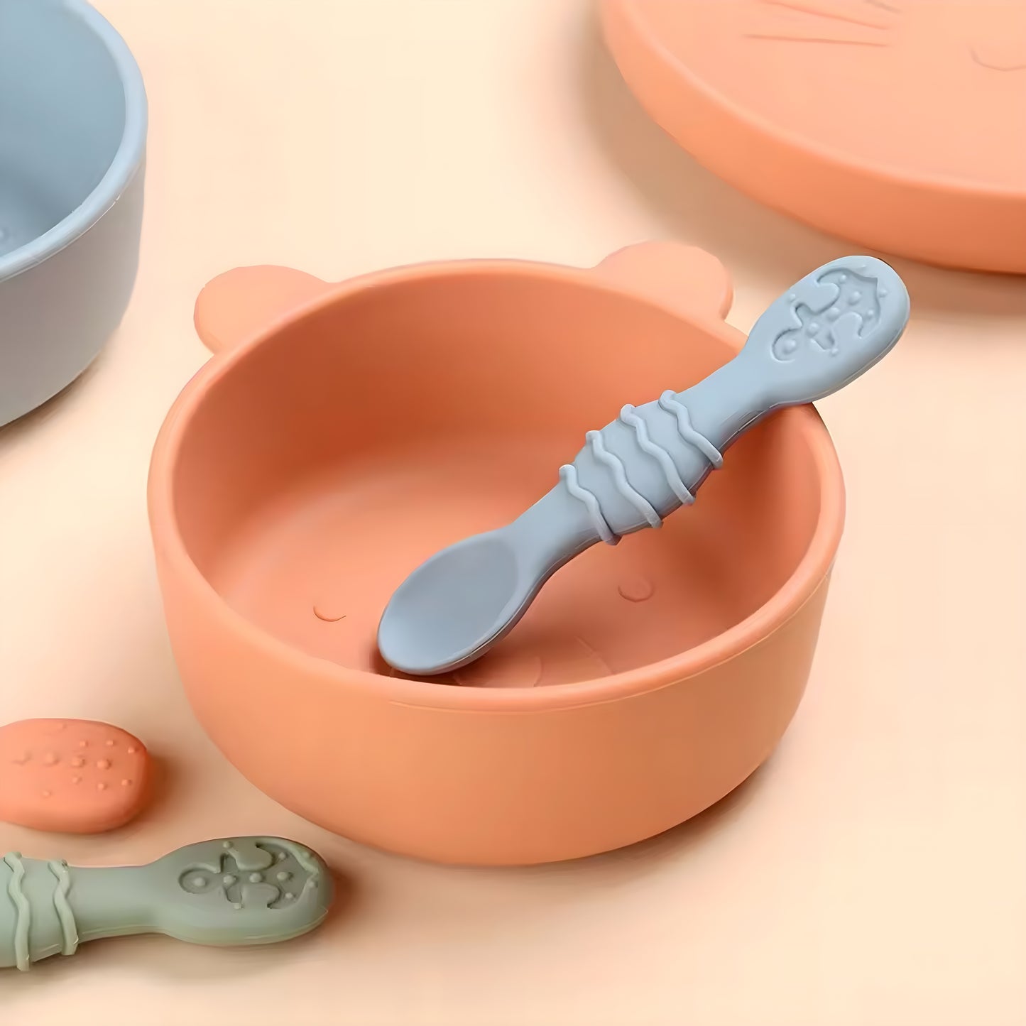 Silicone Baby Spoon and Fork Set