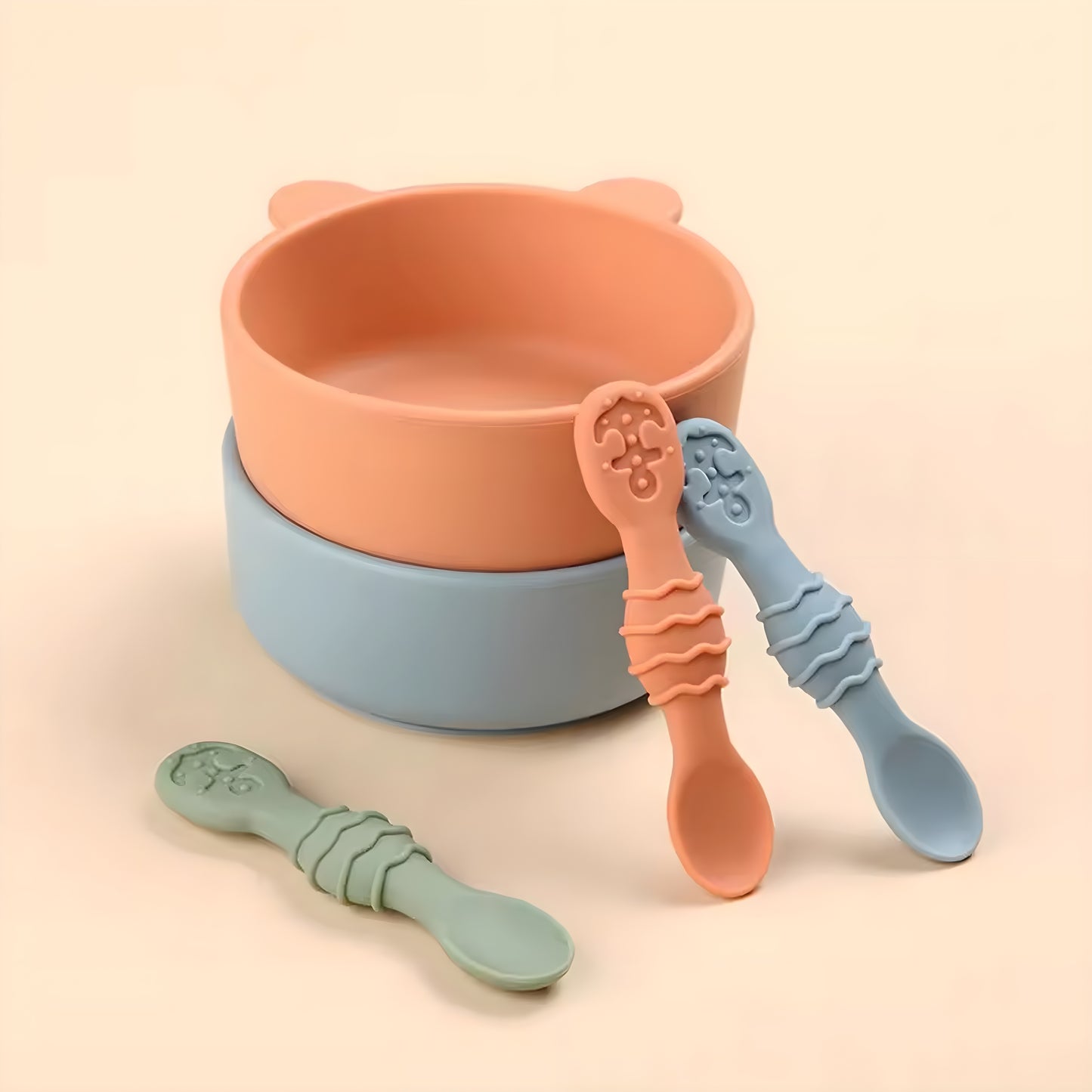 Silicone Baby Spoon and Fork Set