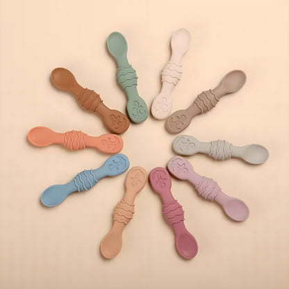 Silicone Baby Spoon and Fork Set