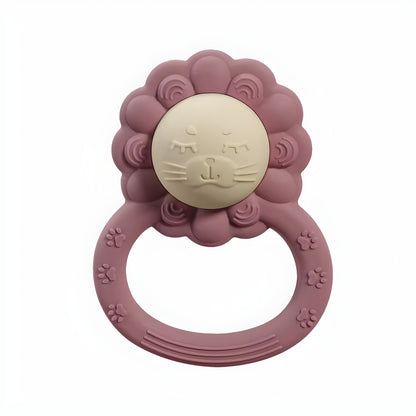 Baby Lion Rattle Silicone Teether Ring