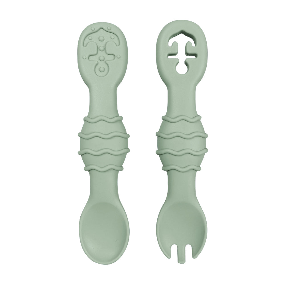 Silicone Baby Spoon and Fork Set